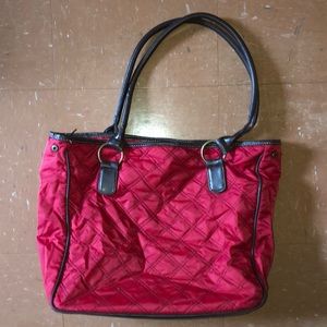 Women’s red tote bag
